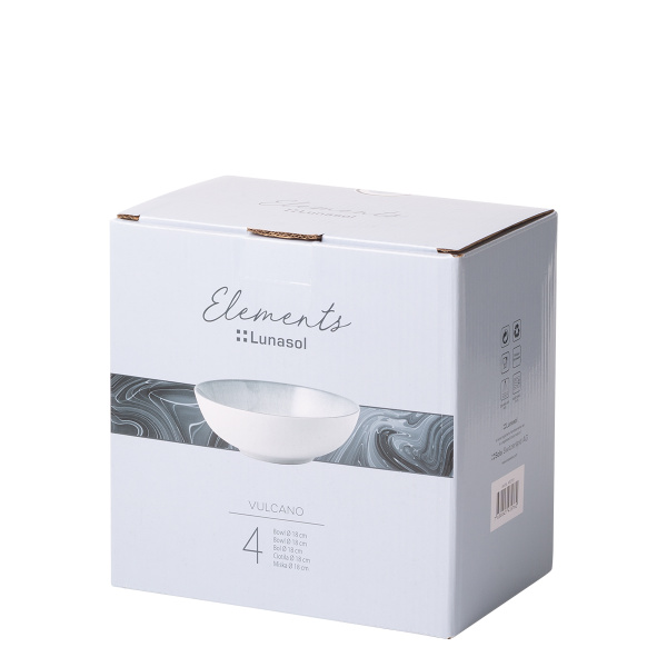 Tál 18 cm 4 db-os készlet - Elements Vulcano