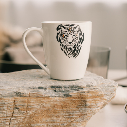 Csésze 360 ml Leopard | Flow Solatelier Africa