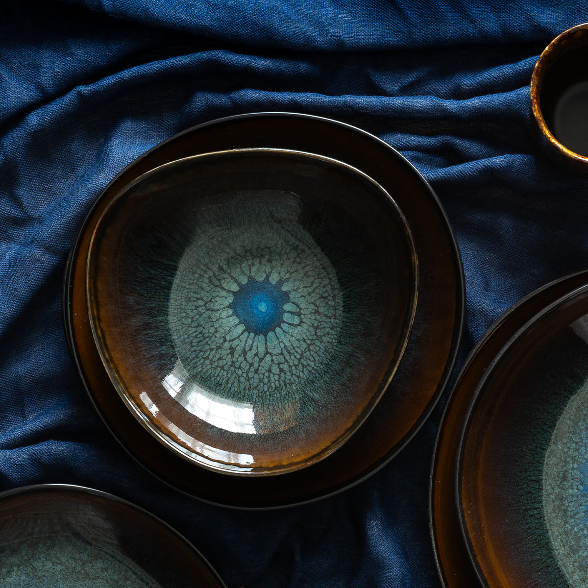 Tálkészlet 4 db | Elements Amber Eye Organic