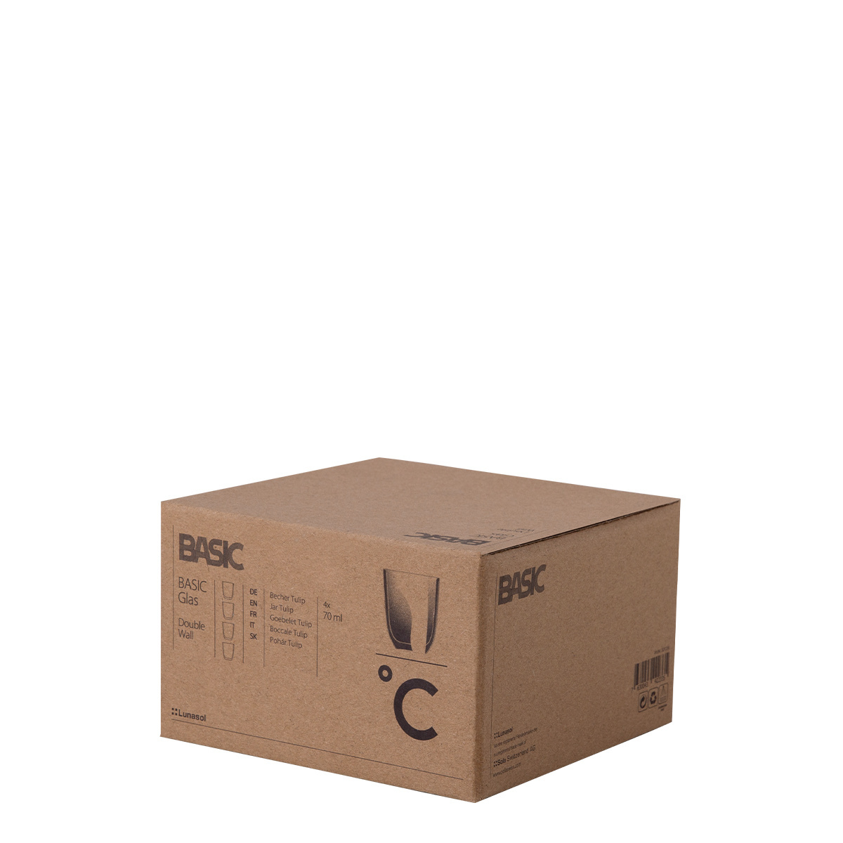 Pohár BASIC Glas Double Wall 70 ml - 4 db-os készlet