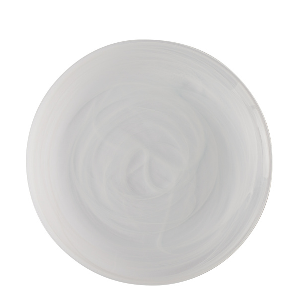 Lapos tányér fehér 28 cm - Elements Glass