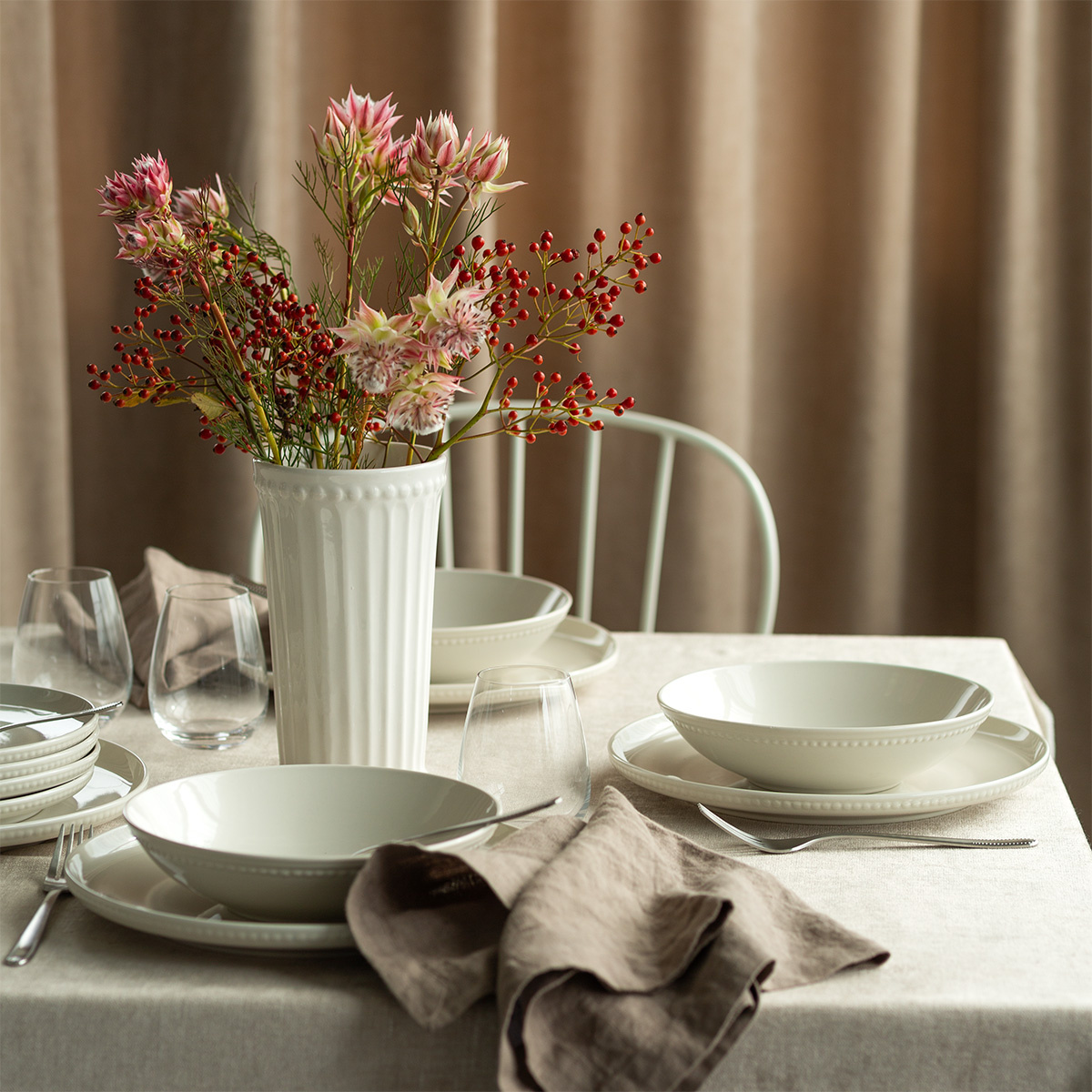 Kezdő étkészlet 36 db | Elements Pearl