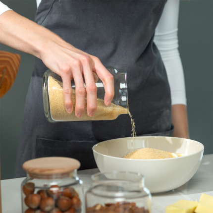 Üvegtároló fedővel 0,93 l | Basic Kitchen