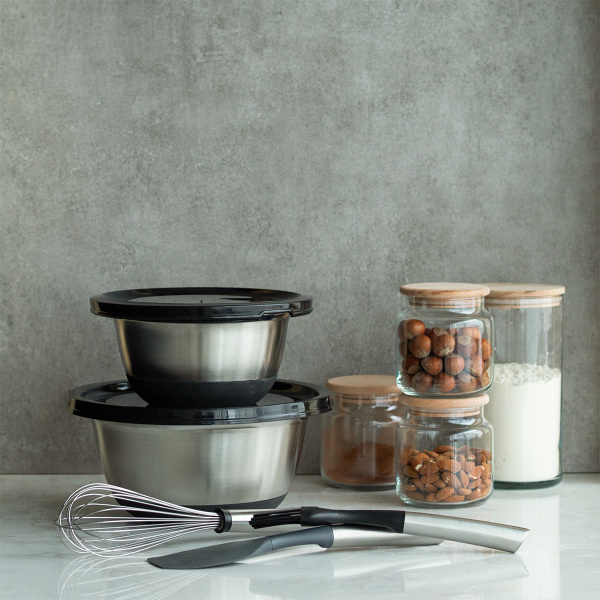 Keverőtál készlet fedővel 4 db – Basic Kitchen
