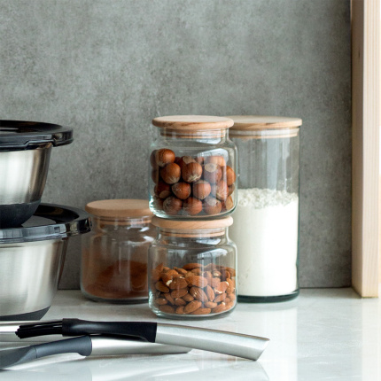 Üvegtároló fedővel 0,6 l | Basic Kitchen Lunasol
