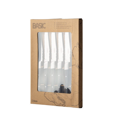 Steakkés készlet 6 db fekete | Basic Country II