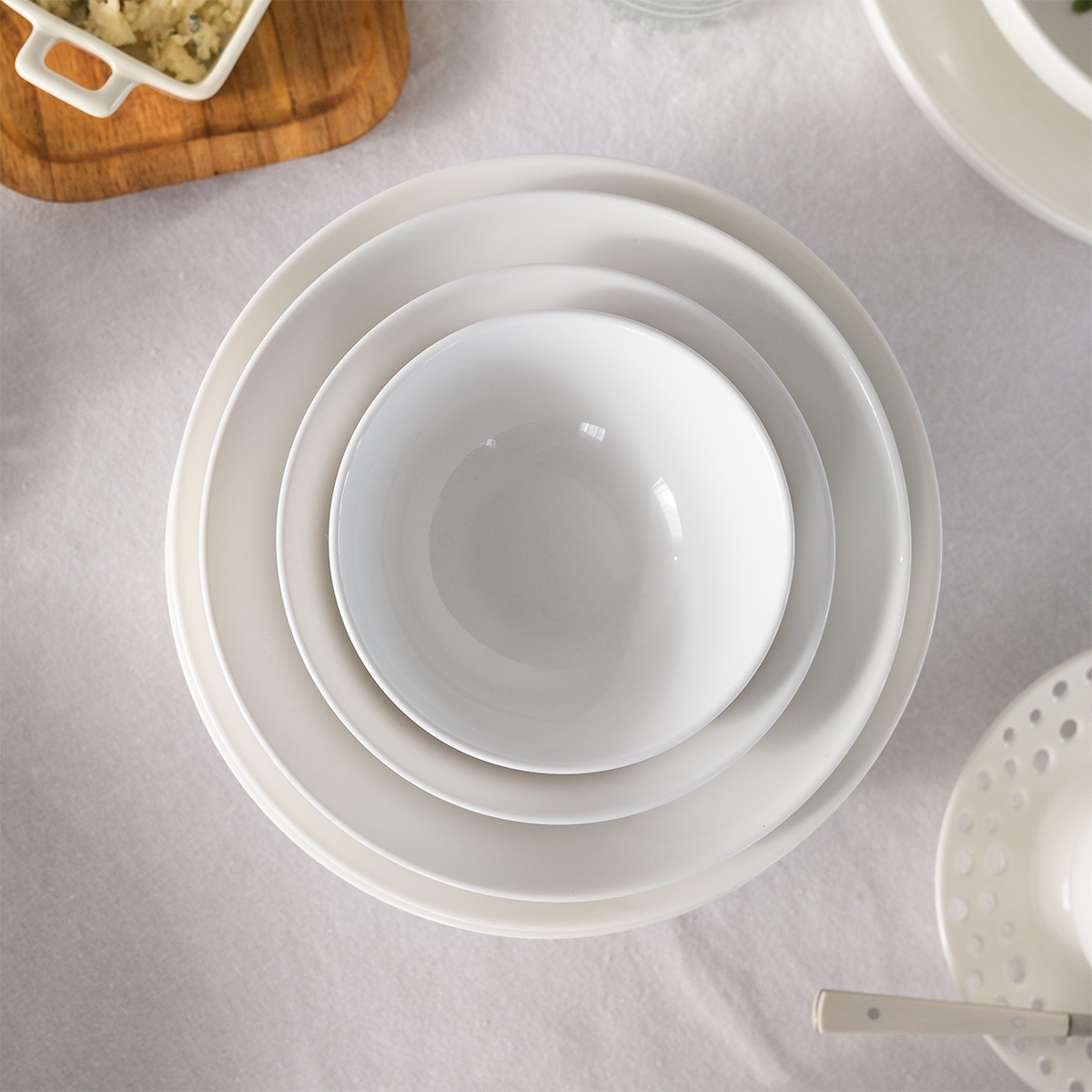 Mélytányér Coupe fehér 19,5 cm – Flow