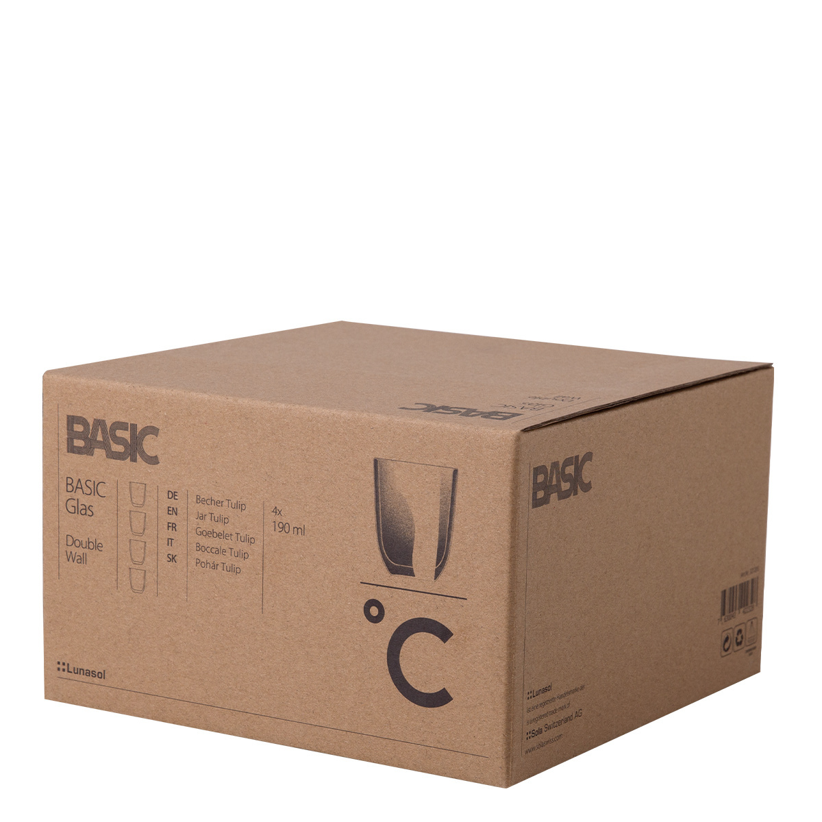 Pohár BASIC Glas Double Wall 190 ml - 4 db-os készlet