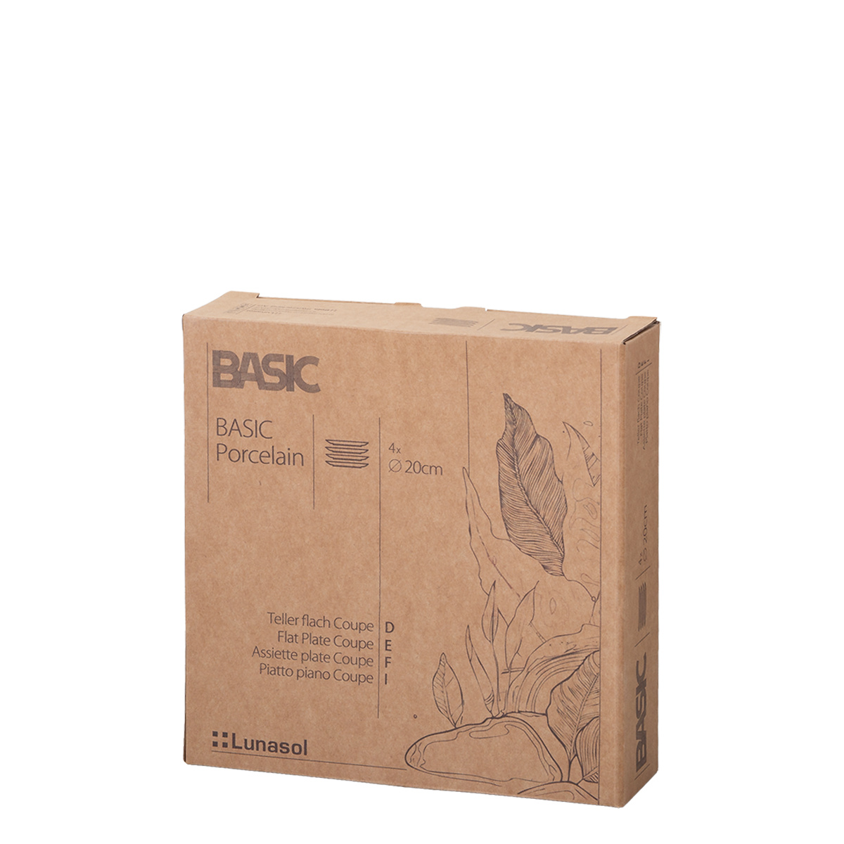 Lapos tányérok Coupe 20 cm 4 db | Basic Lunasol