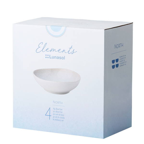 Kerámia tálkészlet 4 db – Elements North Organic