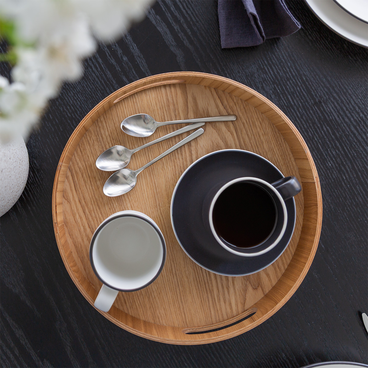Csésze készlet 12 db | Elements Yin & Yang black