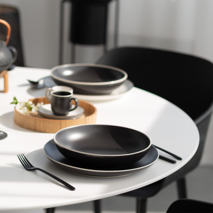 Tányérkészlet 18 db | Elements Yin & Yang black