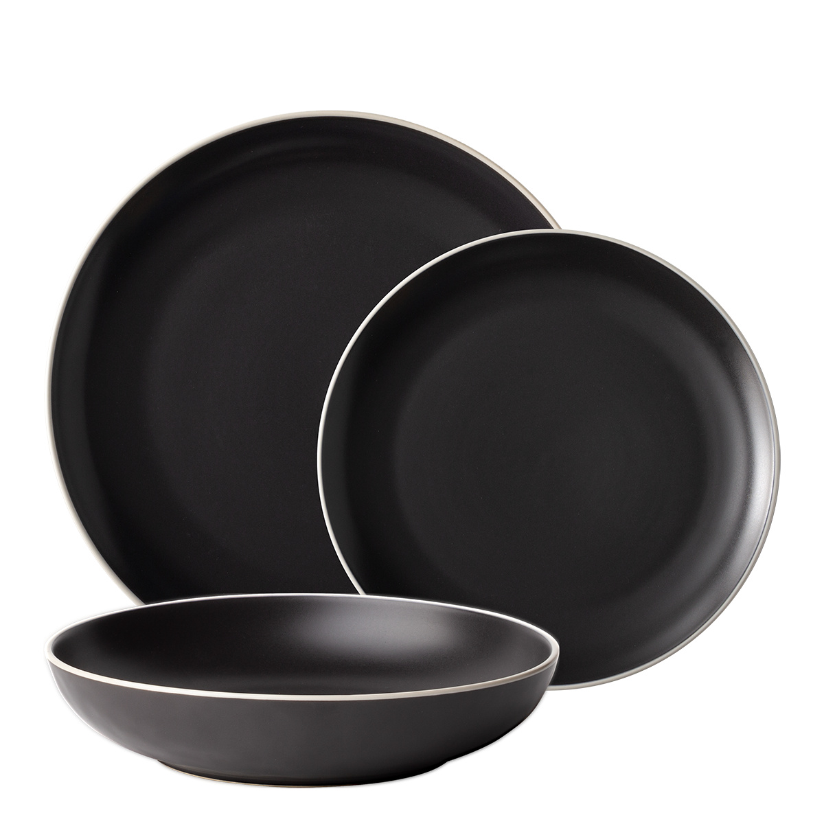 Tányérkészlet 18 db | Elements Yin & Yang black