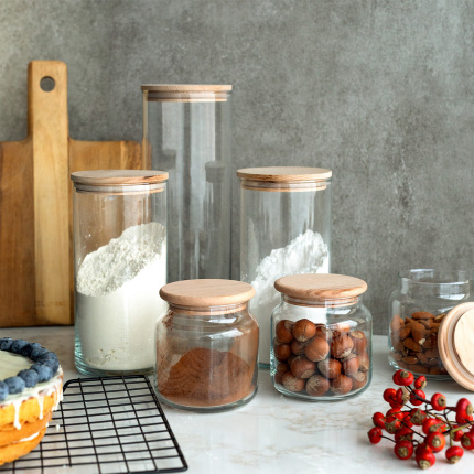 Üvegtároló fedővel 1,25 l | Basic Kitchen