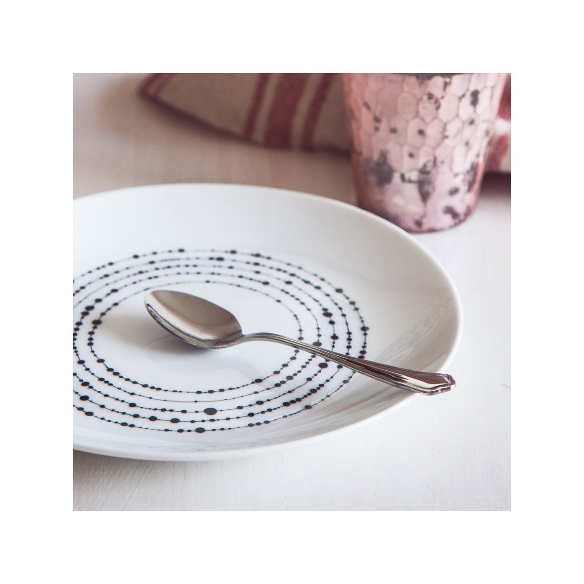 Desszertes tányér 20,5 cm 4 db-os szett - Basic Dots