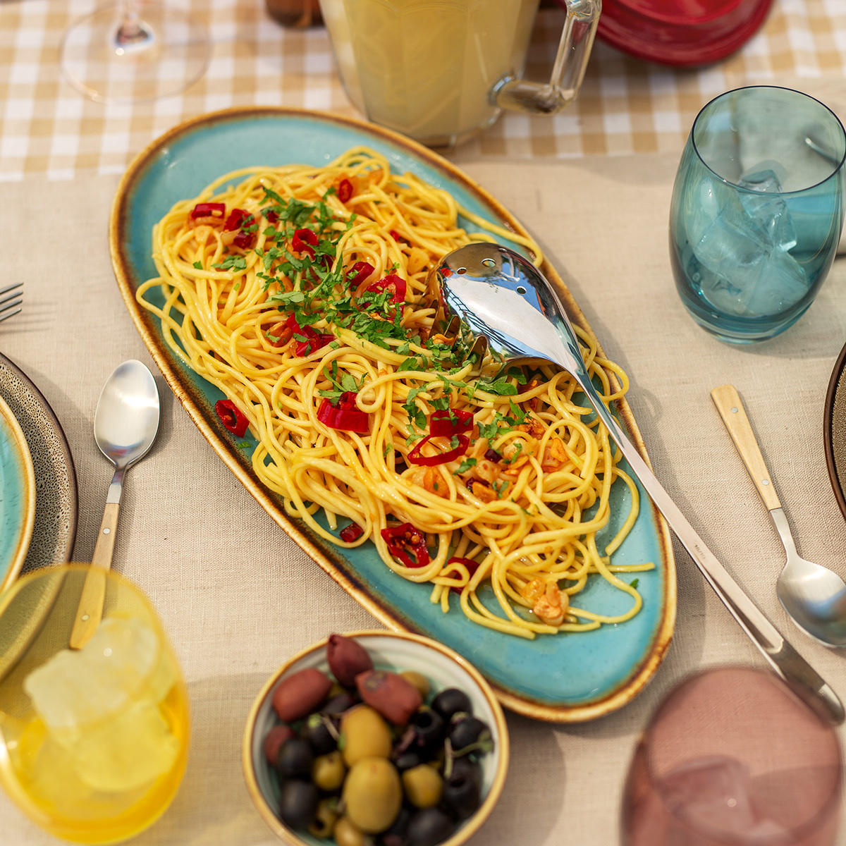 Spagettiszedő kanál – L-Line Stiel matt