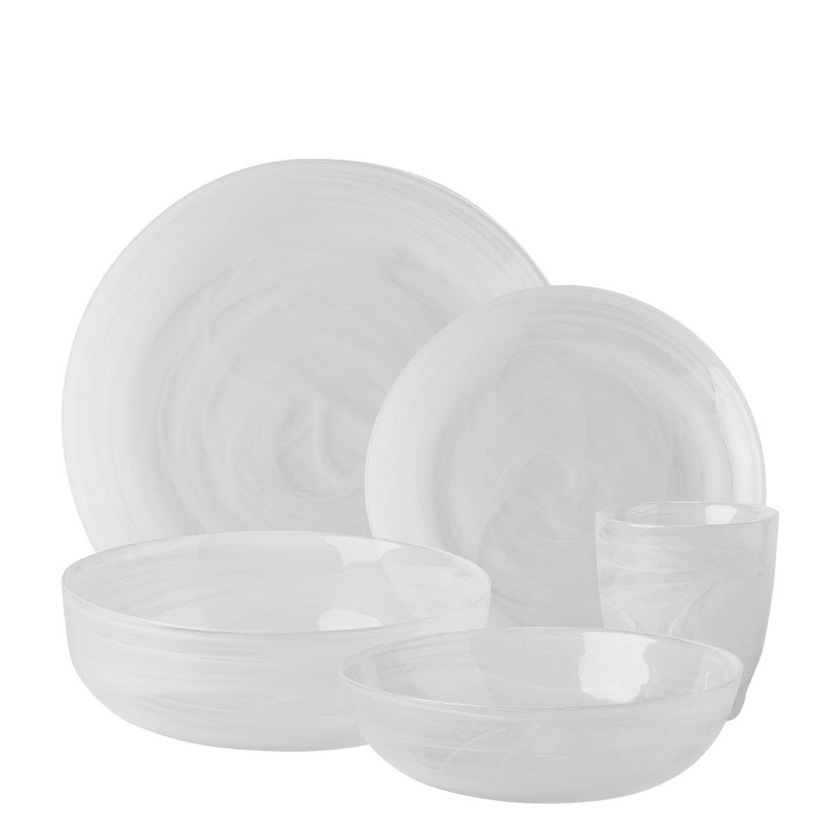 Üveg készlet fehér 25 db - Elements Glass