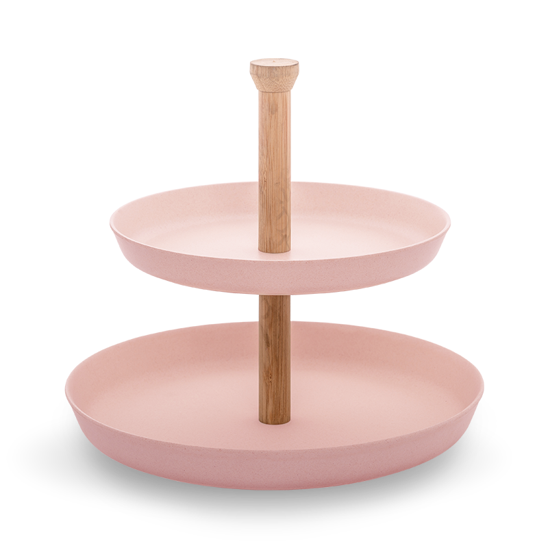 Két emeletes süteményes tál Bamboo Fiber - Flow