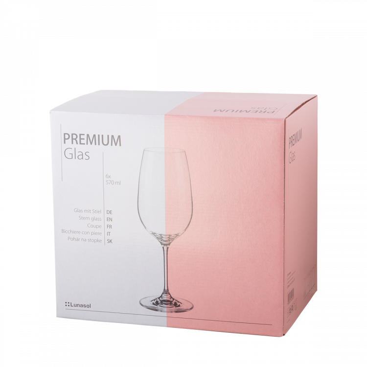 570 ml-es Rioja/ empranillo poharak 6 db-os készlet - Premium Glas Crystal