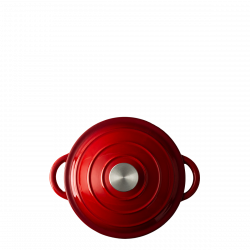 Lemezes bevont öntöttvas edény, piros ø 20 cm - Jupiter Lunasol