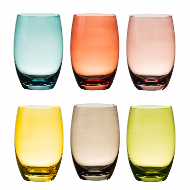 Poharak színes 460 ml 6 db - Optima Glas Lunasol