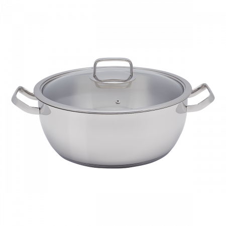 Merkur wok üvegfedéllel 9,6 l