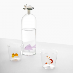 Üvegpalack halakkal és macska alakú fedéllel - Ichendorf
