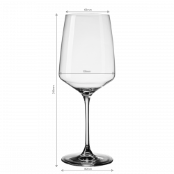 520 ml-es vörösboros poharak 4 db-os készlet - Century Glas Lunasol