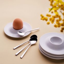 Csészealj- és kanálkészlet tojáshoz 8 db