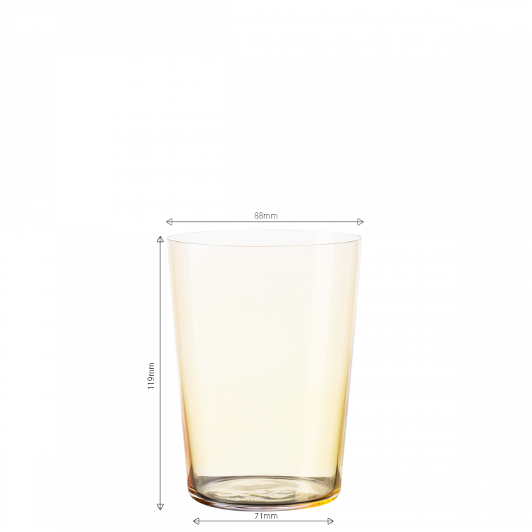 515 ml-es sárga Tumbler poharak 6 db-os készlet – 21st Century Glas Lunasol META Glass