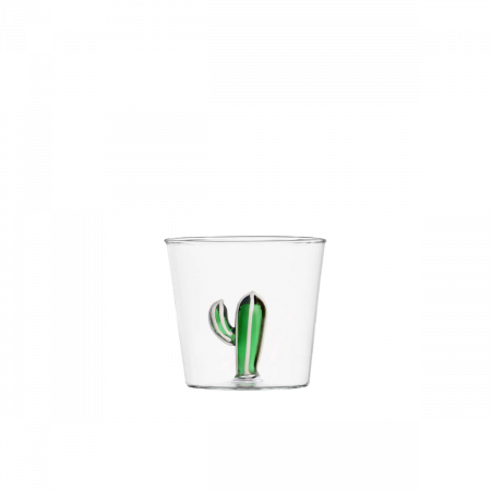 Pohár zöld kaktusszal 350 ml