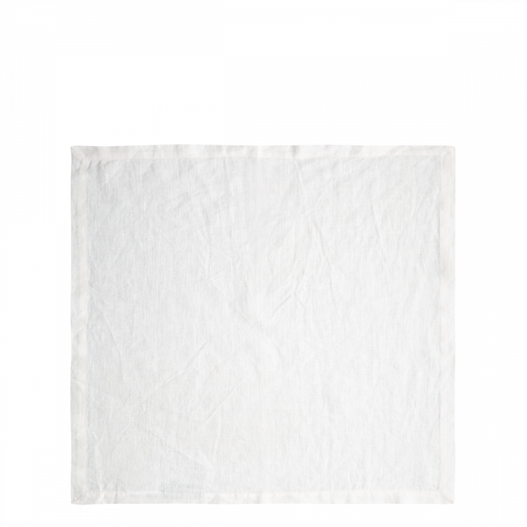 Fehér lenvászon terítők 50 x 50 cm 2 db - Gaya Ambiente