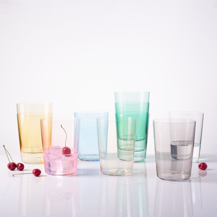 515 ml-es piros Tumbler poharak 6 db-os készlet – 21st Century Glas Lunasol META Glass