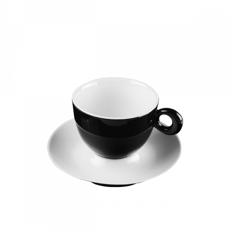 200 ml-es kávéscsésze fekete - RGB