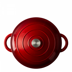 Lemezes bevont öntöttvas edény, piros ø 28 cm - Jupiter Lunasol