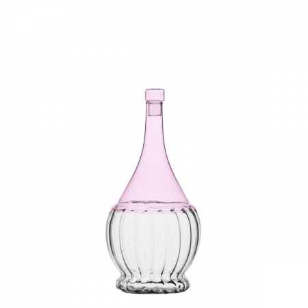 Üvegpalack rózsaszín/áttetsző kupakkal 1,1 l - Ichendorf