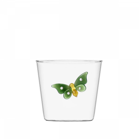 Pohár zöld pillangóval 350 ml